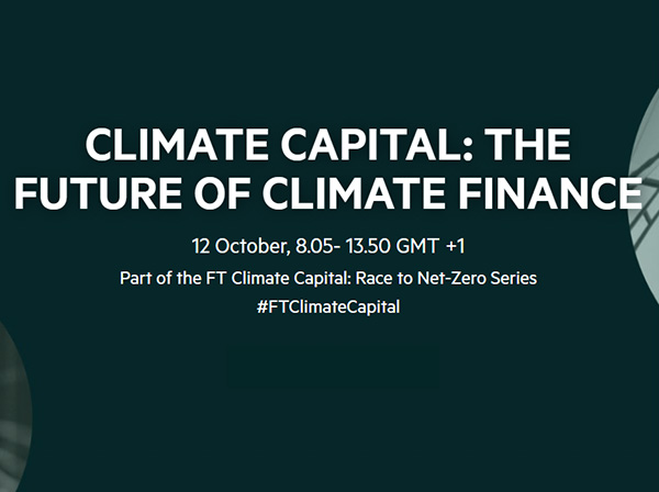 Mr. Rifkin gave a keynote interview for The Financial Times' Climate Capital: Race to Net-Zero Summit, which was run in partnership with the UNFCCC.